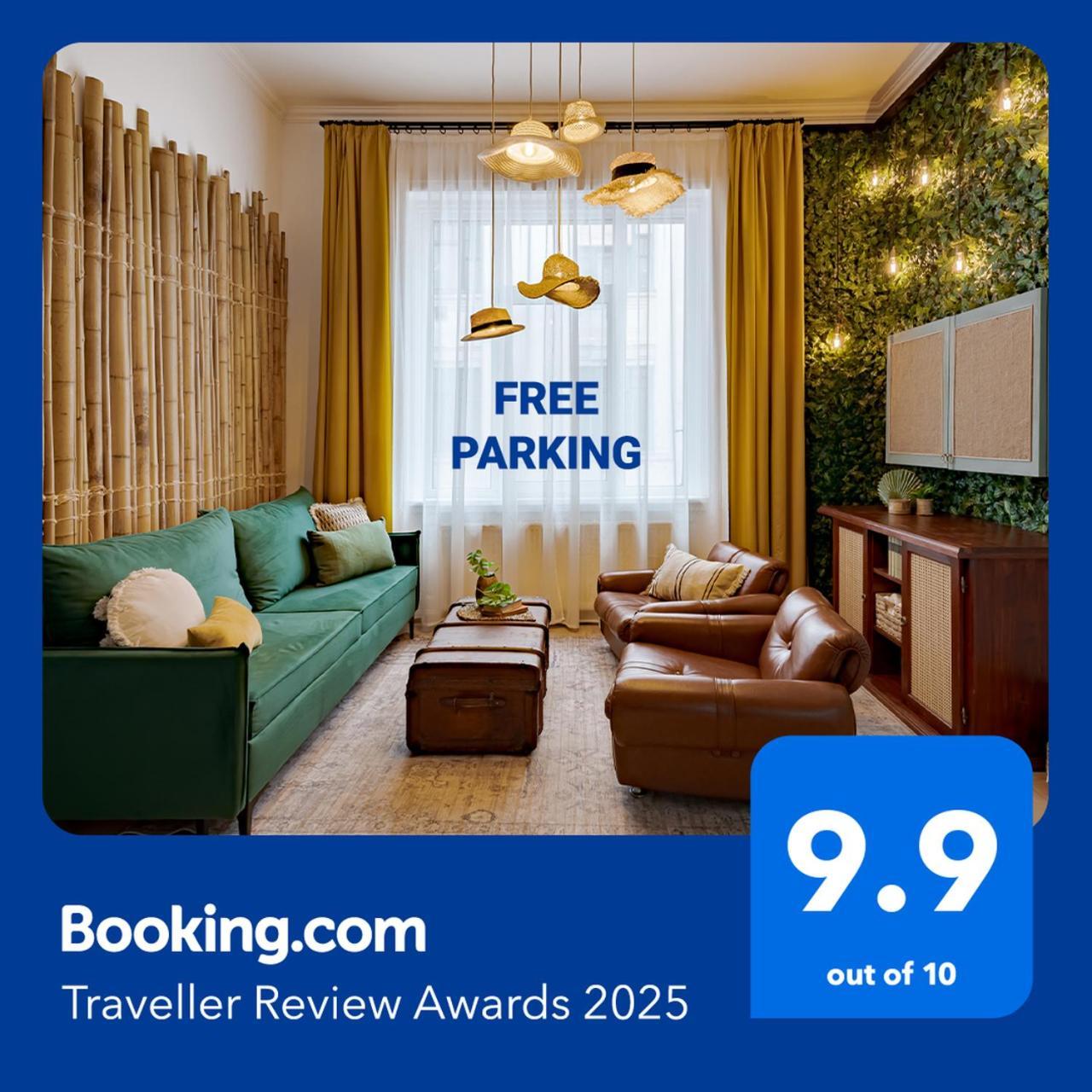 Jungle Aesthetics Downtown Apartman Aircon And Garage Parking بودابست المظهر الخارجي الصورة